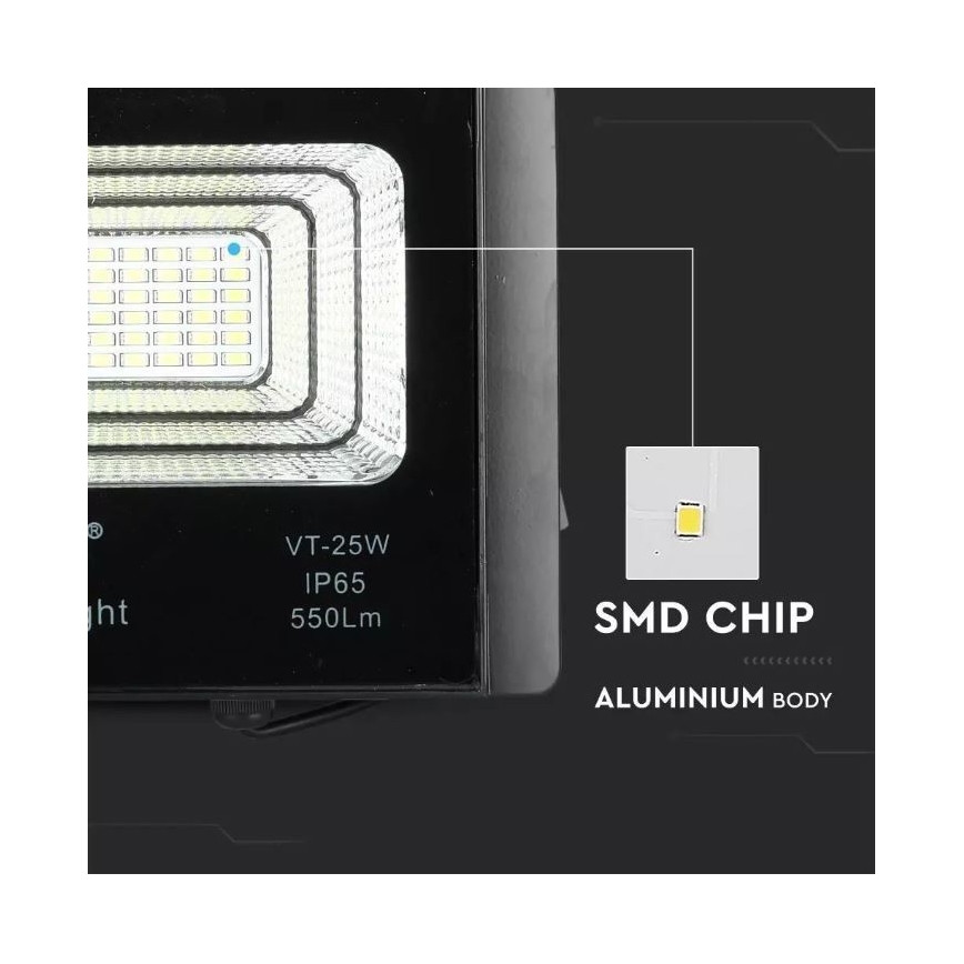 LED Faro solare dimmerabile LED/12W/3,2V 6000K IP65 5000 mAh + telecomando