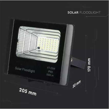 LED Faro solare dimmerabile LED/12W/3,2V 6000K IP65 5000 mAh + telecomando
