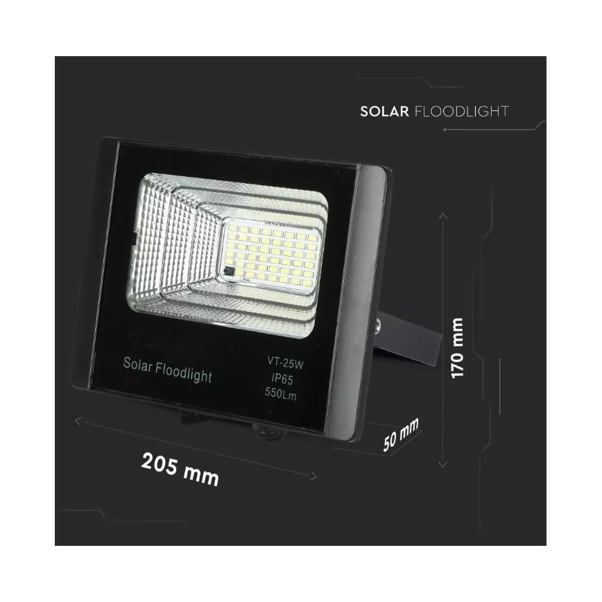 LED Faro solare dimmerabile LED/12W/3,2V 6000K IP65 5000 mAh + telecomando