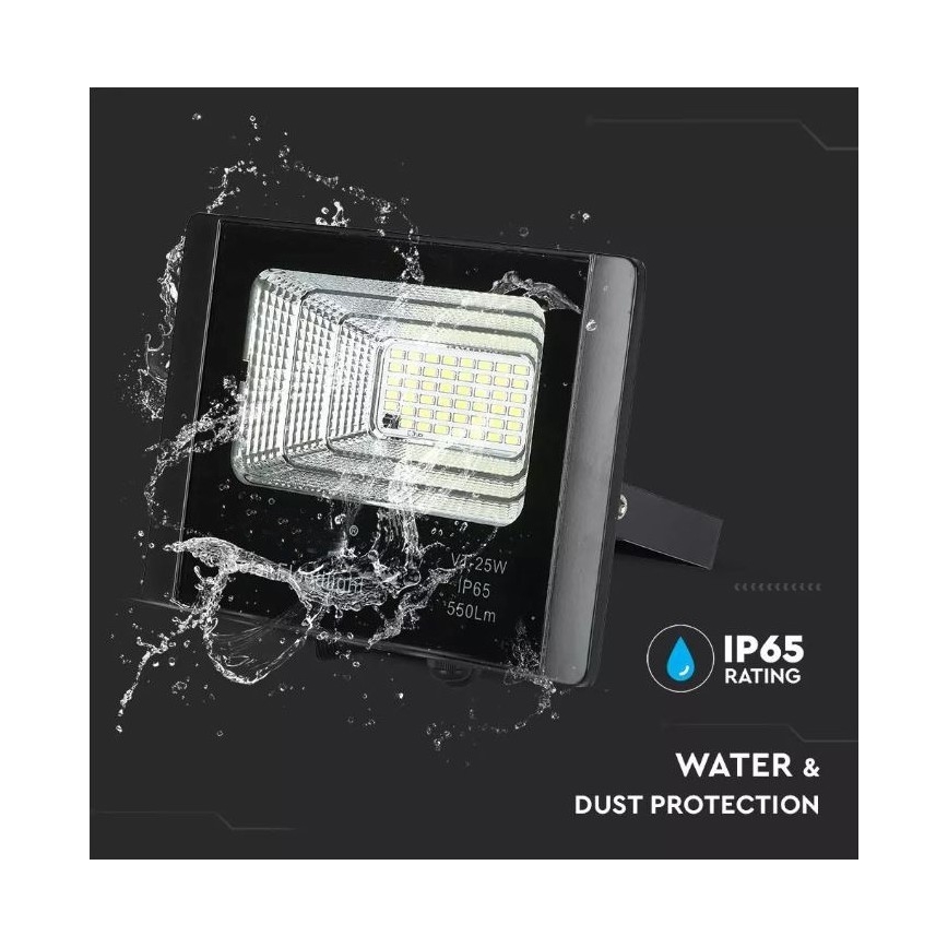 LED Faro solare dimmerabile LED/12W/3,2V 6000K IP65 5000 mAh + telecomando