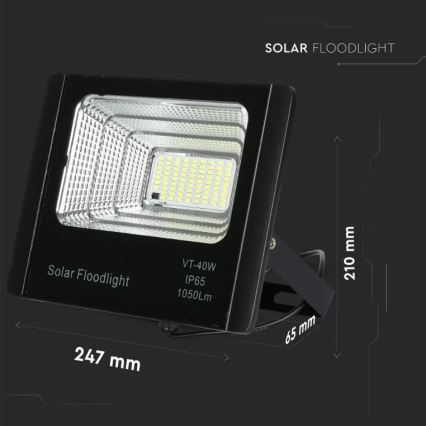 LED Faro solare dimmerabile LED/16W/3,2V 4000K IP65 10000 mAh + telecomando