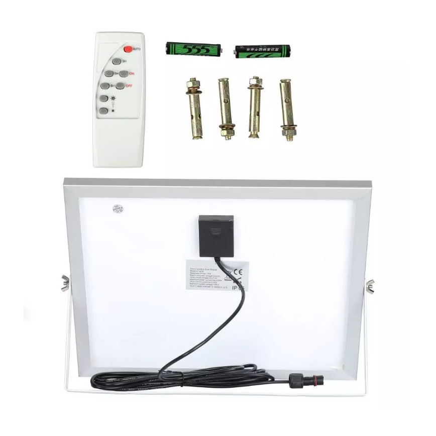 LED Faro solare dimmerabile LED/16W/3,2V 4000K IP65 10000 mAh + telecomando