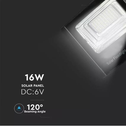 LED Faro solare dimmerabile LED/16W/3,2V 4000K IP65 10000 mAh + telecomando