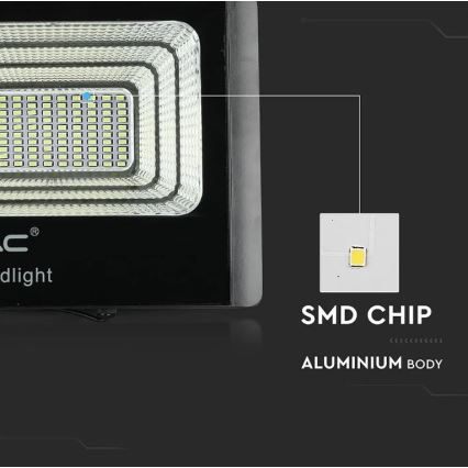 LED Faro solare dimmerabile LED/20W/6,4V 4000K IP65 10000 mAh + telecomando