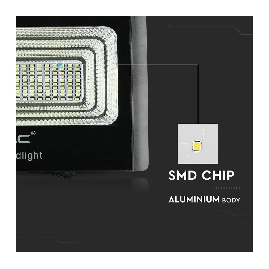 LED Faro solare dimmerabile LED/20W/6,4V 4000K IP65 10000 mAh + telecomando