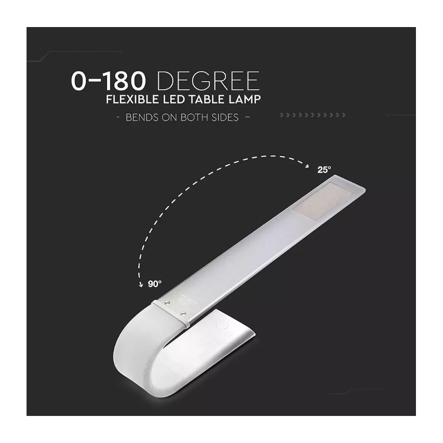 LED Flessibile dimmerabile lampada da tavolo LED/6,5W/5V 2000 mAh 3000K/4500K/6000K