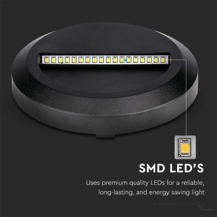 LED Illuminazione delle scale per esterni LED/2W/230V IP65 3000K nero