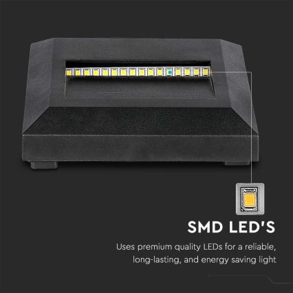 LED Illuminazione delle scale per esterni LED/2W/230V IP65 3000K nero