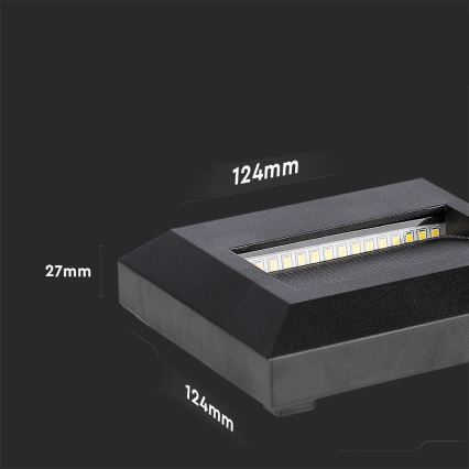 LED Illuminazione delle scale per esterni LED/2W/230V IP65 3000K nero