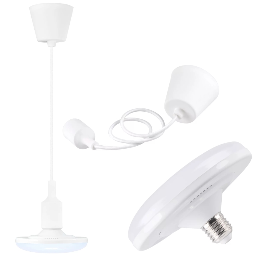 LED Lampada a sospensione KIKI 1xE27/10W/230V bianco