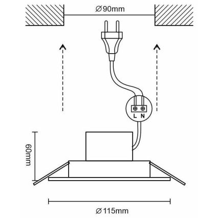 LED Lampada da bagno dimmerabile LED/10W/230V 3000K-6500K Wi-Fi Tuya IP44