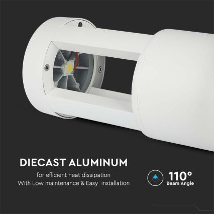 LED Lampada da esterno LED/10W/230V 25cm 4000K IP65 bianco