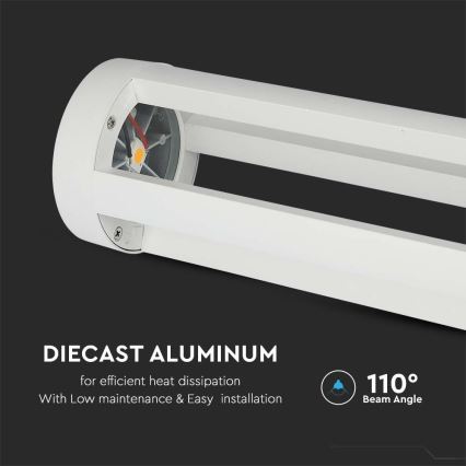 LED Lampada da esterno LED/10W/230V 80cm 3000K IP65 bianco