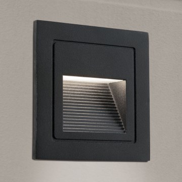 LED Lampada da incasso LORO LED/2W/230V IP65 nero