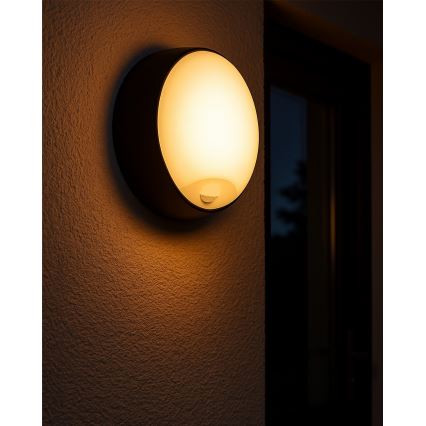 Lampada da parete LED dimmerabile per esterni con sensore di movimento LED/15/18/20W/230V 3000K/4000K/6500K IP65 nero/bianco