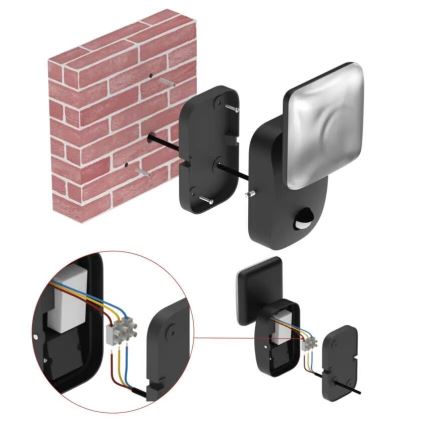 LED Lampada da parete flessibile per esterni NIKA LED/12,5W/230V IP44