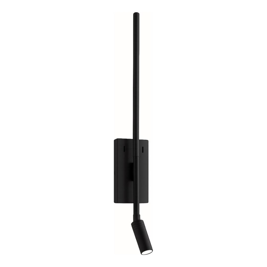 LED Lampada da parete TORCH LED/6W/230V + LED/3W nera