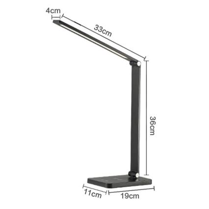 LED Lampada da tavolo con caricatore wireless LED/10W/230V 3000/4000/4500/5000/6000K cromo opaco
