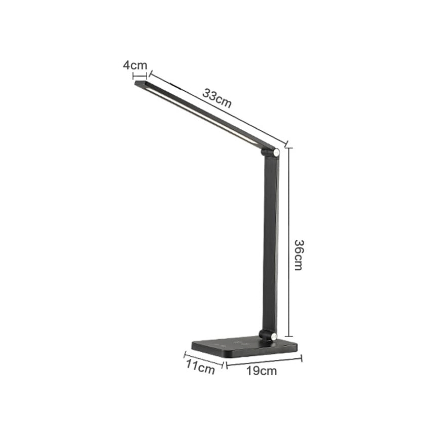 LED Lampada da tavolo con caricatore wireless LED/10W/230V 3000/4000/4500/5000/6000K cromo opaco