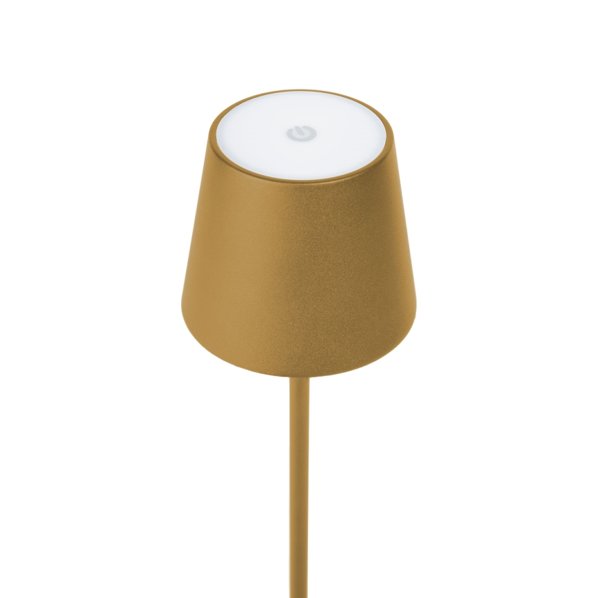 Lampada da tavolo LED dimmerabile ricaricabile da esterno 4W/4000 mAh 3000/4000/5500K IP44 dorata