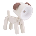 LED Lampada da tavolo LED/0,06W/3xLR41 cane bianca
