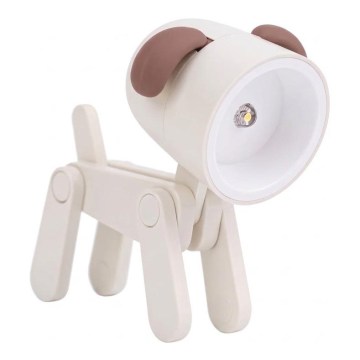 LED Lampada da tavolo LED/0,06W/3xLR41 cane bianca