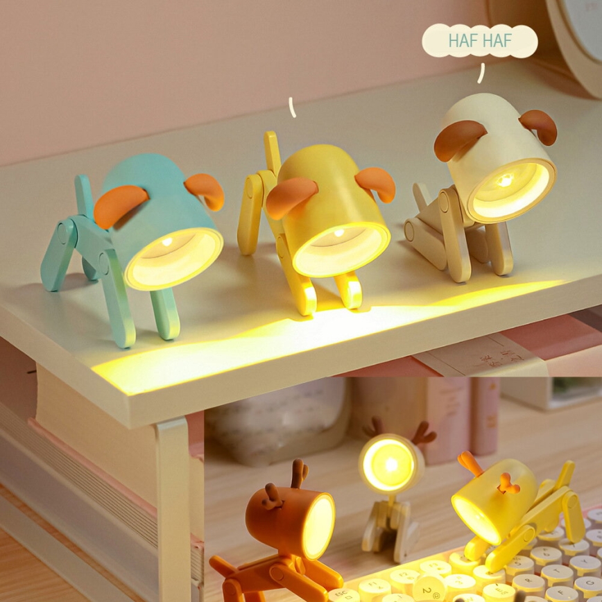 LED Lampada da tavolo LED/0,06W/3xLR41 cane bianca