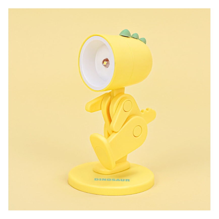 LED Lampada da tavolo LED/0,06W/3xLR41 dinosaurus gialla