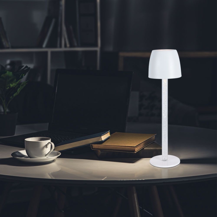 LED Lampada da tavolo touch ricaricabile e dimmerabile LED/3W/5V 3000K 1800 mAh nero
