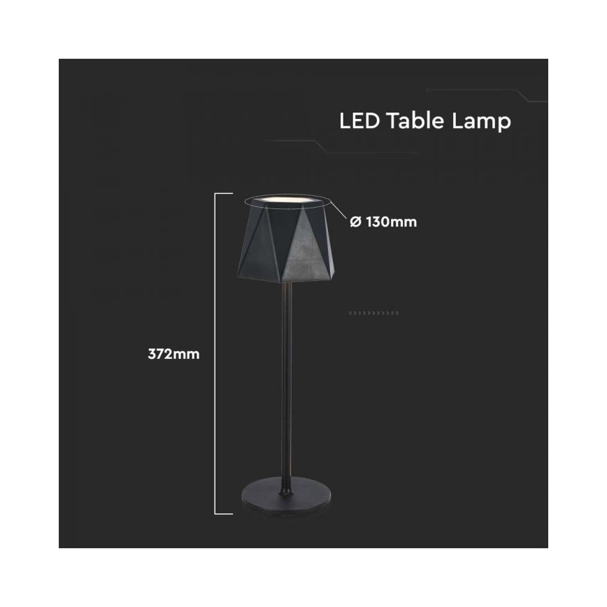 LED Lampada da tavolo touch ricaricabile e dimmerabile LED/4W/5V 3000-6000K 1800 mAh nero