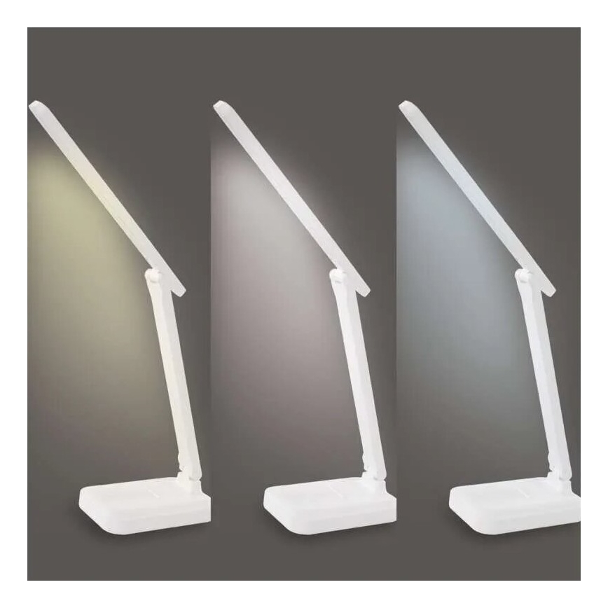 LED Lampada da tavolo ricaricabile dimmerabile LED/5W/3,7V 3000K/4000K/6500K 800mAh bianco