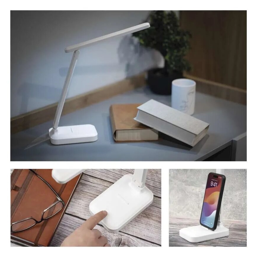 LED Lampada da tavolo ricaricabile dimmerabile LED/5W/3,7V 3000K/4000K/6500K 800mAh bianco