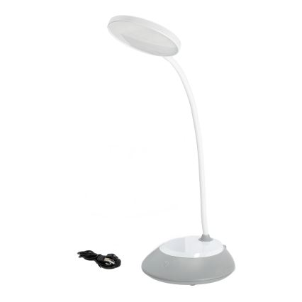 LED Lampada da tavolo ricaricabile dimmerabile VISUA LED/5W/5V 3000-5000K 1200 mAh grigio