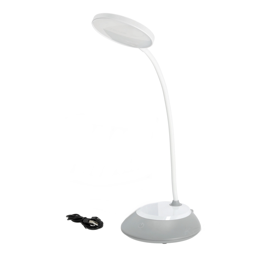 LED Lampada da tavolo ricaricabile dimmerabile VISUA LED/5W/5V 3000-5000K 1200 mAh grigio