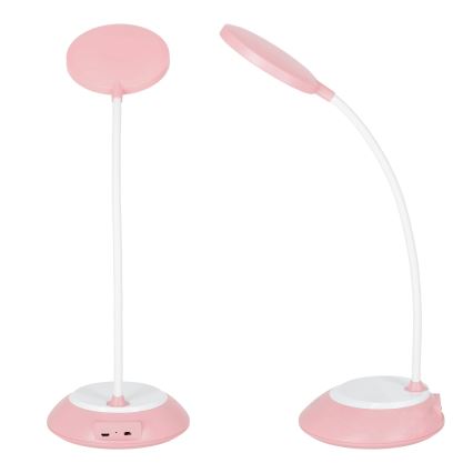 LED Lampada da tavolo ricaricabile dimmerabile VISUA LED/5W/5V 3000-5000K 1200 mAh rosa