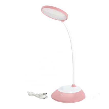 LED Lampada da tavolo ricaricabile dimmerabile VISUA LED/5W/5V 3000-5000K 1200 mAh rosa