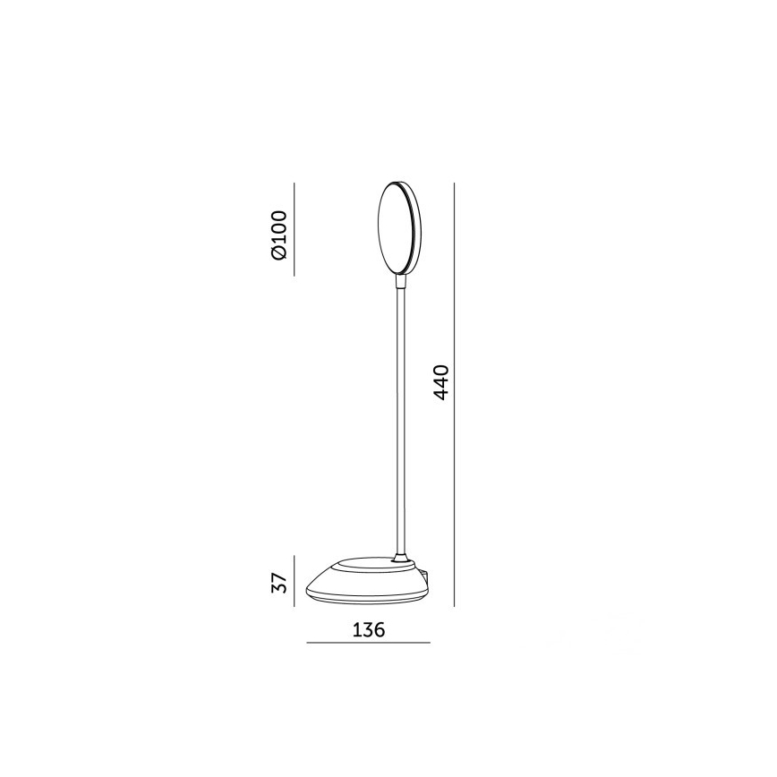 LED Lampada da tavolo ricaricabile dimmerabile VISUA LED/5W/5V 3000-5000K 1200 mAh rosa