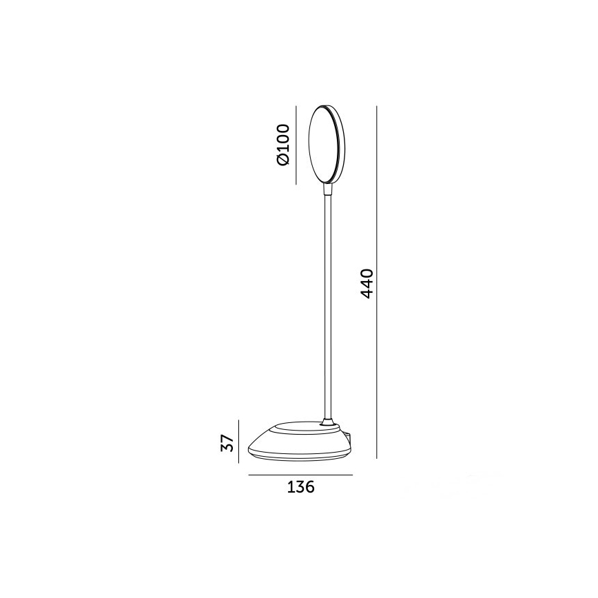 LED Lampada da tavolo ricaricabile dimmerabile VISUA LED/5W/5V 3000-5000K 1200 mAh turchese