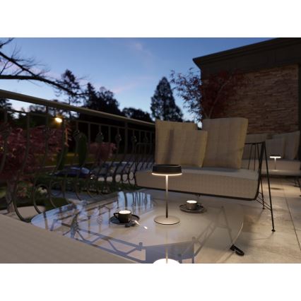 LED Lampada da tavolo solare ricaricabile dimmerabile VIVIEN LED/3W/5V 2700K 1600 mAh IP54 nero