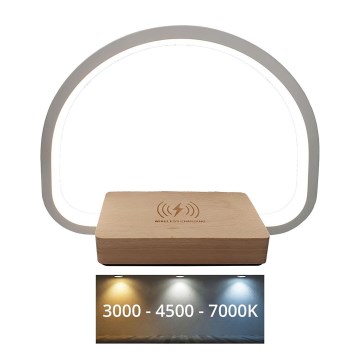 LED Lampada da tavolo touch dimmerabile con ricarica wireless LED/10W/5V 3000/4500/7000K