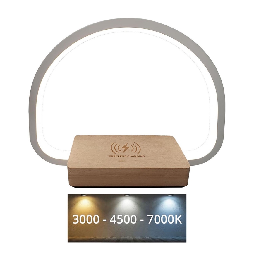 LED Lampada da tavolo touch dimmerabile con ricarica wireless LED/10W/5V 3000/4500/7000K
