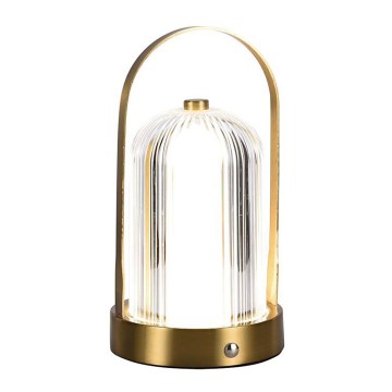 LED Lampada da tavolo touch ricaricabile e dimmerabile LED/1W/5V 3000-6000K 1800 mAh oro