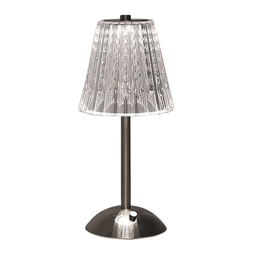LED Lampada da tavolo touch ricaricabile e dimmerabile LED/2,4W/5V 3000-6000K 1800 mAh cromo lucido