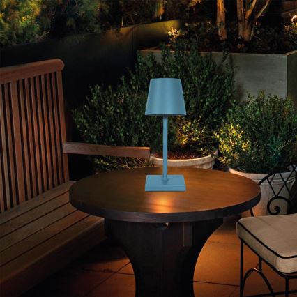 LED Lampada da tavolo touch ricaricabile e dimmerabile LED/3,5W/5V 5200mAh blu