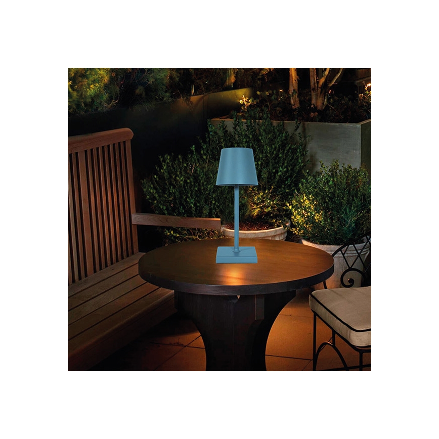 LED Lampada da tavolo touch ricaricabile e dimmerabile LED/3,5W/5V 5200mAh blu