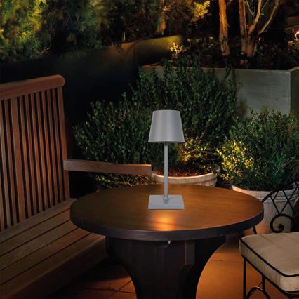 LED Lampada da tavolo touch ricaricabile e dimmerabile LED/3,5W/5V 5200mAh grigio