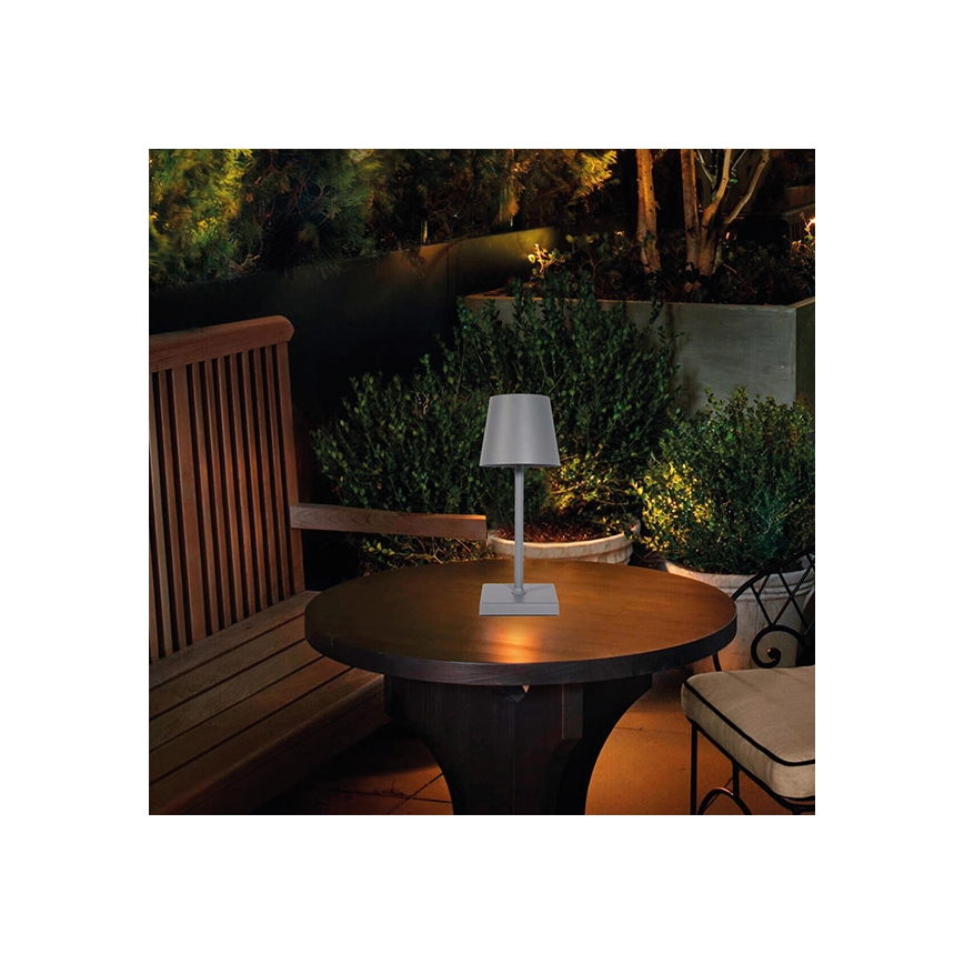 LED Lampada da tavolo touch ricaricabile e dimmerabile LED/3,5W/5V 5200mAh grigio