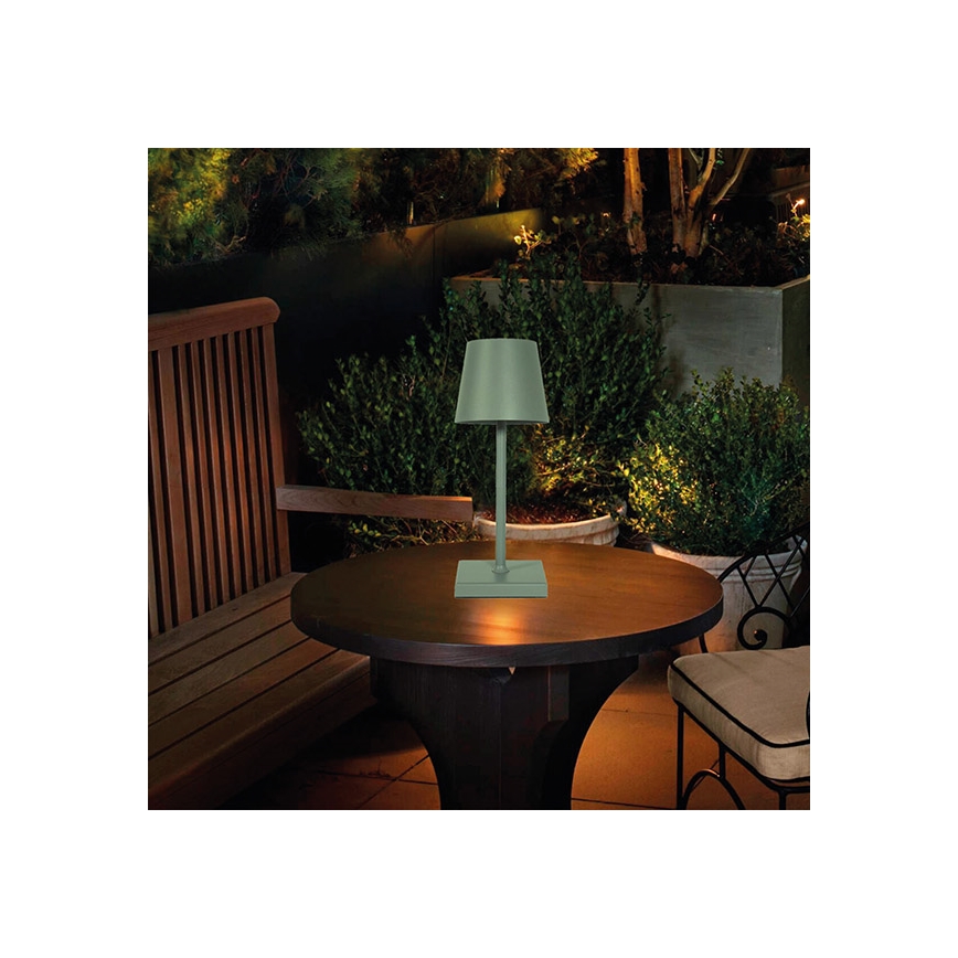LED Lampada da tavolo touch ricaricabile e dimmerabile LED/3,5W/5V 5200mAh verde