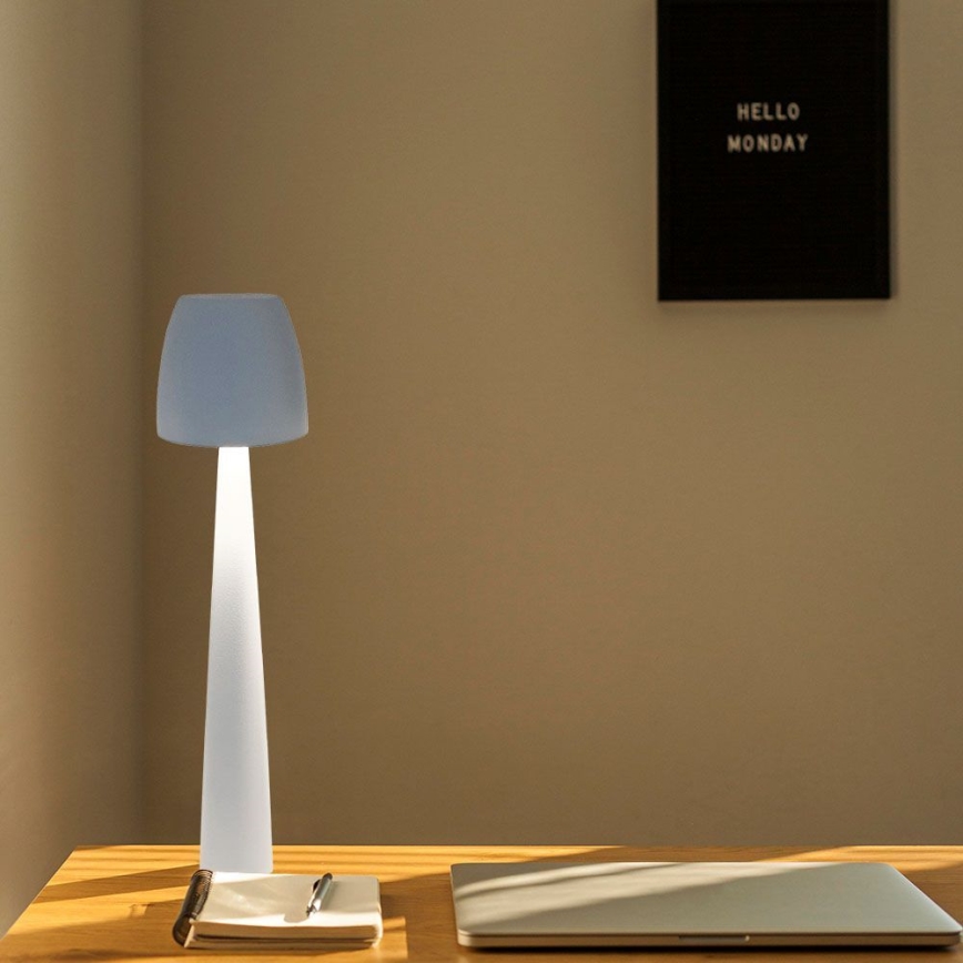 LED Lampada da tavolo touch ricaricabile e dimmerabile LED/3W/5V 3000-6000K 1800 mAh bianco