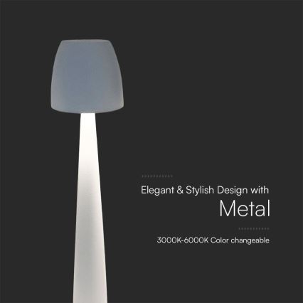 LED Lampada da tavolo touch ricaricabile e dimmerabile LED/3W/5V 3000-6000K 1800 mAh bianco